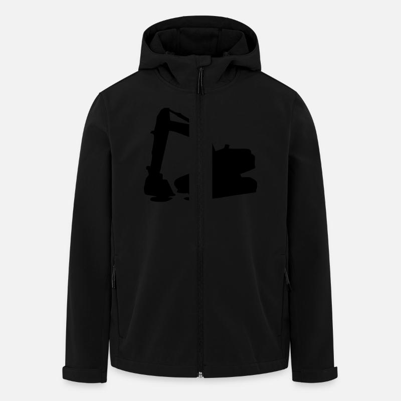 Bagger - Recycelte Männer Softshell-Jacke von Stanley/Stella - Schwarz