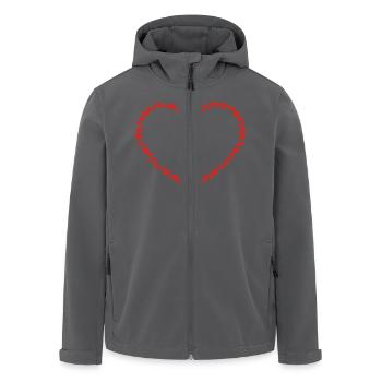 Herz aus Herzen - Recycelte Männer Softshell-Jacke von Stanley/Stella - Schwarz - Vorne - AI Model Male 185 light (185cm)