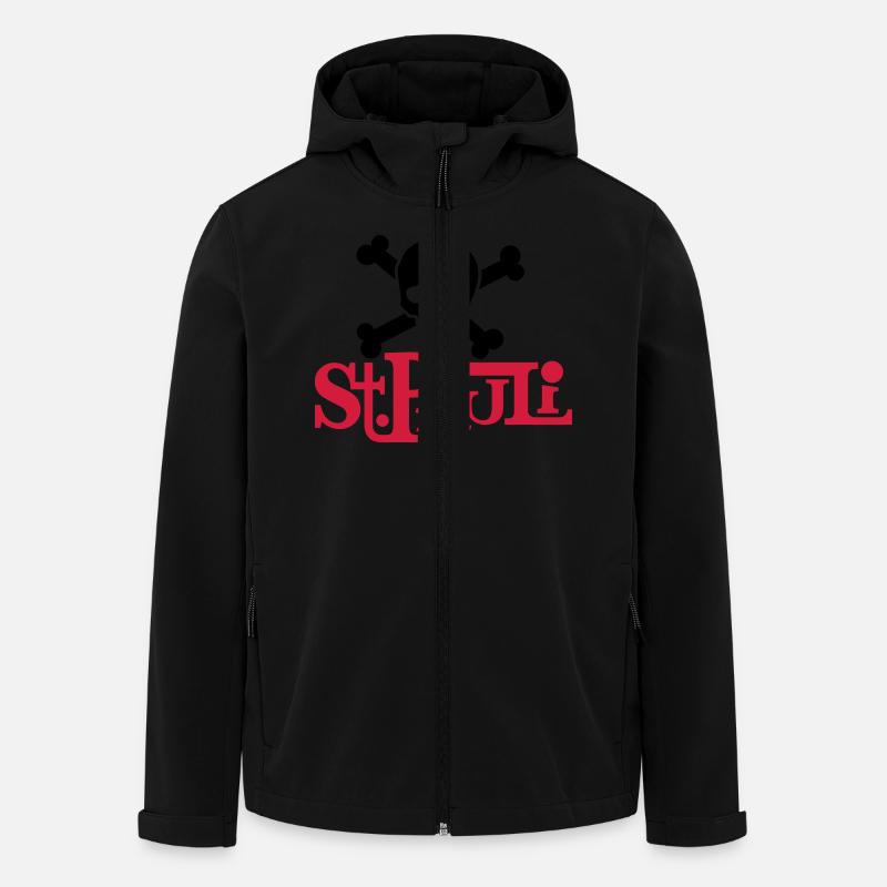 pauli01_2f - Veste softshell homme en polyester recyclé Stanley/Stella - noir