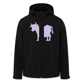 Kuh - Recycelte Männer Softshell-Jacke von Stanley/Stella - Schwarz - Vorne - AI Model Male 185 light (185cm)