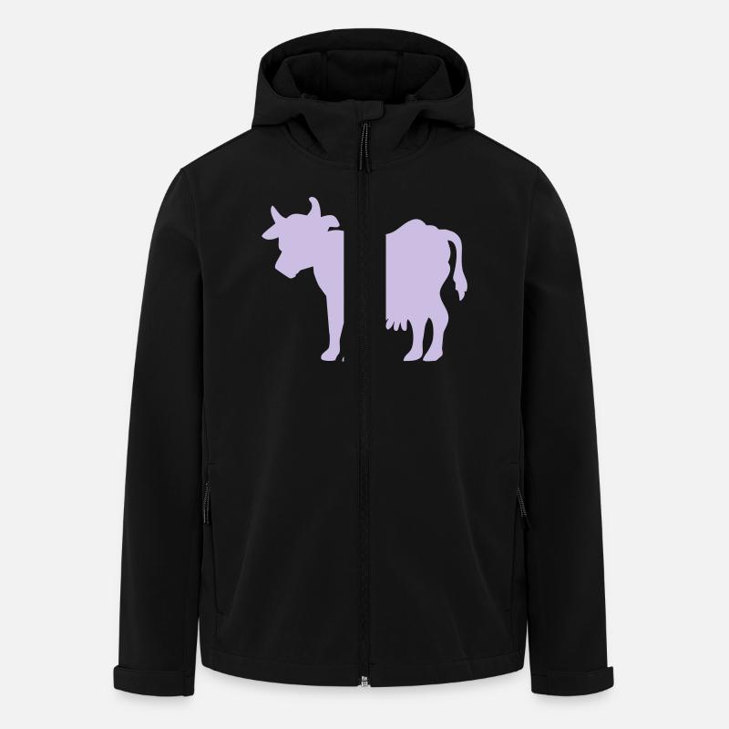 Kuh - Recycelte Männer Softshell-Jacke von Stanley/Stella - Schwarz