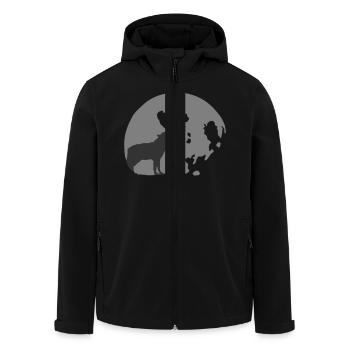 full moon - Men’s Recycled Softshell Jacket by Stanley/Stella - black - Front - AI Model Male 185 light (185cm)