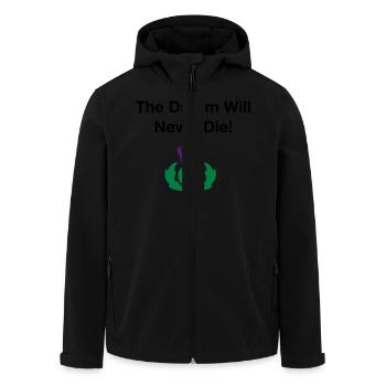 The dream will never die - Scottish Independence - Men’s Recycled Softshell Jacket by Stanley/Stella - black - Front - AI Model Male 185 light (185cm)
