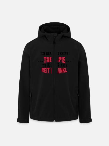 THERAPIE Reit im Winkl - Recycelte Männer Softshell-Jacke von Stanley/Stella - Schwarz