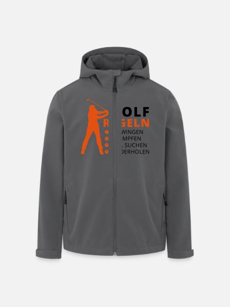 GOLFREGELN - Recycelte Männer Softshell-Jacke von Stanley/Stella - Schwarz