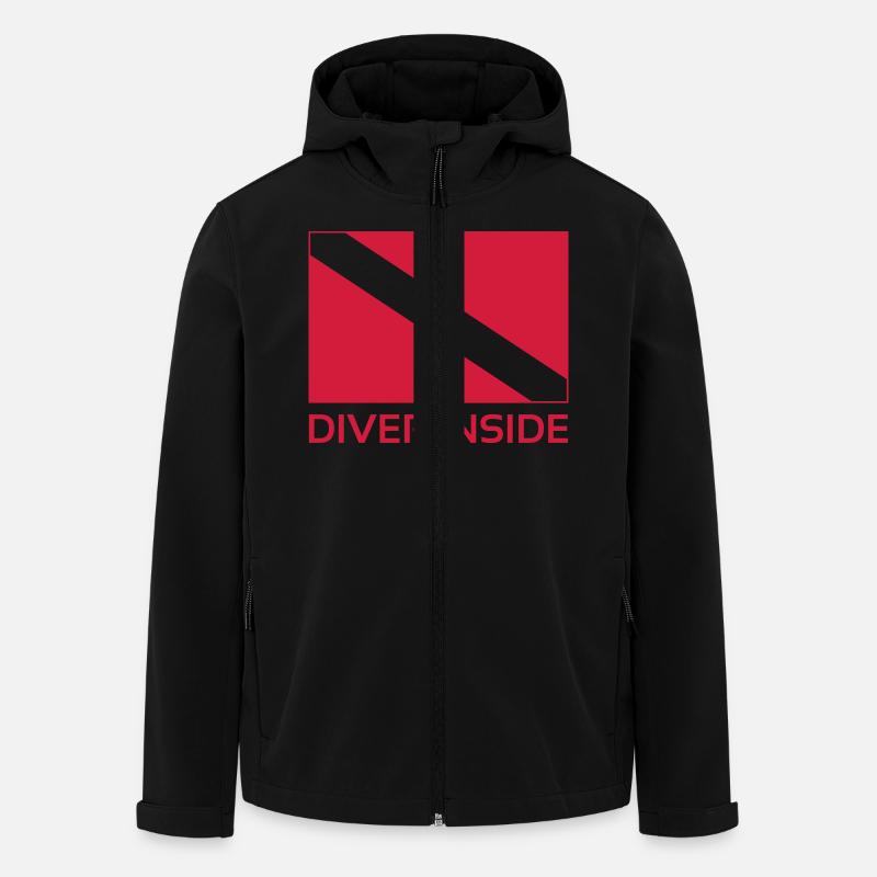 Diver Inside - Veste softshell homme en polyester recyclé Stanley/Stella - noir