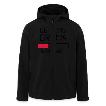 getting drunk - Men’s Recycled Softshell Jacket by Stanley/Stella - black - Front - AI Model Male 185 light (185cm)
