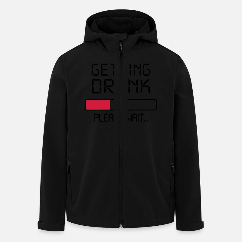 getting drunk - Veste softshell homme en polyester recyclé Stanley/Stella - noir