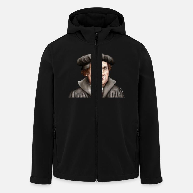 Martin Luther - Recycelte Männer Softshell-Jacke von Stanley/Stella - Schwarz