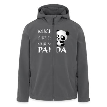 Nur mit Panda - Recycelte Männer Softshell-Jacke von Stanley/Stella - Schwarz - Vorne - AI Model Male 185 light (185cm)