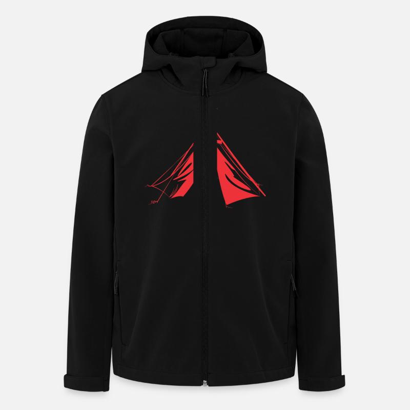 kohte_red - Recycelte Männer Softshell-Jacke von Stanley/Stella - Schwarz