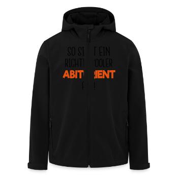 Cooler Abiturient - Recycelte Männer Softshell-Jacke von Stanley/Stella - Schwarz - Vorne - AI Model Male 185 light (185cm)