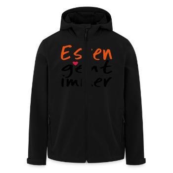 Essen geht immer! - Recycelte Männer Softshell-Jacke von Stanley/Stella - Schwarz - Vorne - AI Model Male 185 light (185cm)