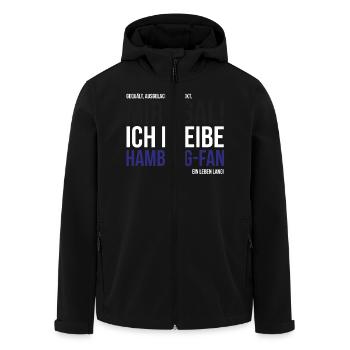 Ich bleibe Hamburg-Fan - Recycelte Männer Softshell-Jacke von Stanley/Stella - Schwarz - Vorne - AI Model Male 185 light (185cm)