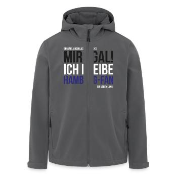 Ich bleibe Hamburg-Fan - Recycelte Männer Softshell-Jacke von Stanley/Stella - Anthrazit - Vorne - AI Model Male 185 light (185cm)