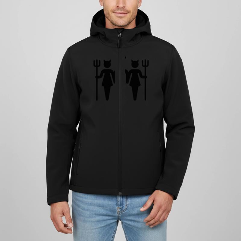 Teufel-Engel-Teufel / Devil-Cherub-Devil (M) Recycelte Männer Softshell-Jacke Discoverer von Stanley/Stella