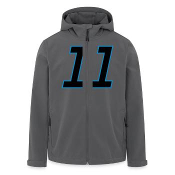 number_11 - Recycelte Männer Softshell-Jacke von Stanley/Stella - Schwarz - Vorne - AI Model Male 185 light (185cm)