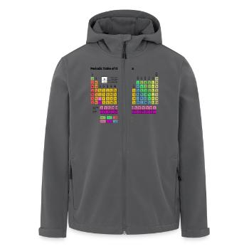 Tableau périodique des éléments - Veste softshell homme en polyester recyclé Stanley/Stella - noir - Devant - AI Model Male 185 light (185cm)