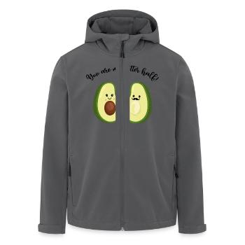 You are my better half! Bessere Hälfte - Avocado - Recycelte Männer Softshell-Jacke von Stanley/Stella - Schwarz - Vorne - AI Model Male 185 light (185cm)