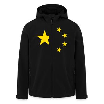China Sterne - Recycelte Männer Softshell-Jacke von Stanley/Stella - Schwarz - Vorne - AI Model Male 185 light (185cm)
