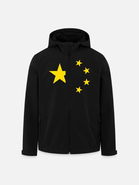 China Sterne - Recycelte Männer Softshell-Jacke von Stanley/Stella - Schwarz