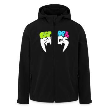 FFF_LOGO_2012.png - Men’s Recycled Softshell Jacket by Stanley/Stella - black - Front - AI Model Male 185 light (185cm)