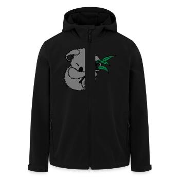 Koala - Recycelte Männer Softshell-Jacke von Stanley/Stella - Schwarz - Vorne - AI Model Male 185 light (185cm)