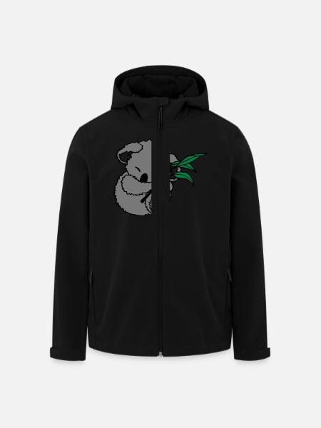 Koala - Recycelte Männer Softshell-Jacke von Stanley/Stella - Schwarz