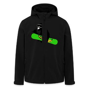 planche à neige singe - Veste softshell homme en polyester recyclé Stanley/Stella - noir - Devant - AI Model Male 185 light (185cm)