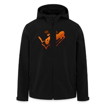 Élan - Veste softshell homme en polyester recyclé Stanley/Stella - noir - Devant - AI Model Male 185 light (185cm)
