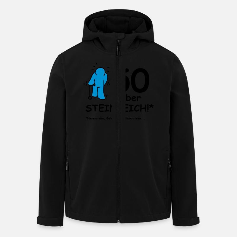50 aber STEINREICH V2 - Recycelte Männer Softshell-Jacke von Stanley/Stella - Schwarz