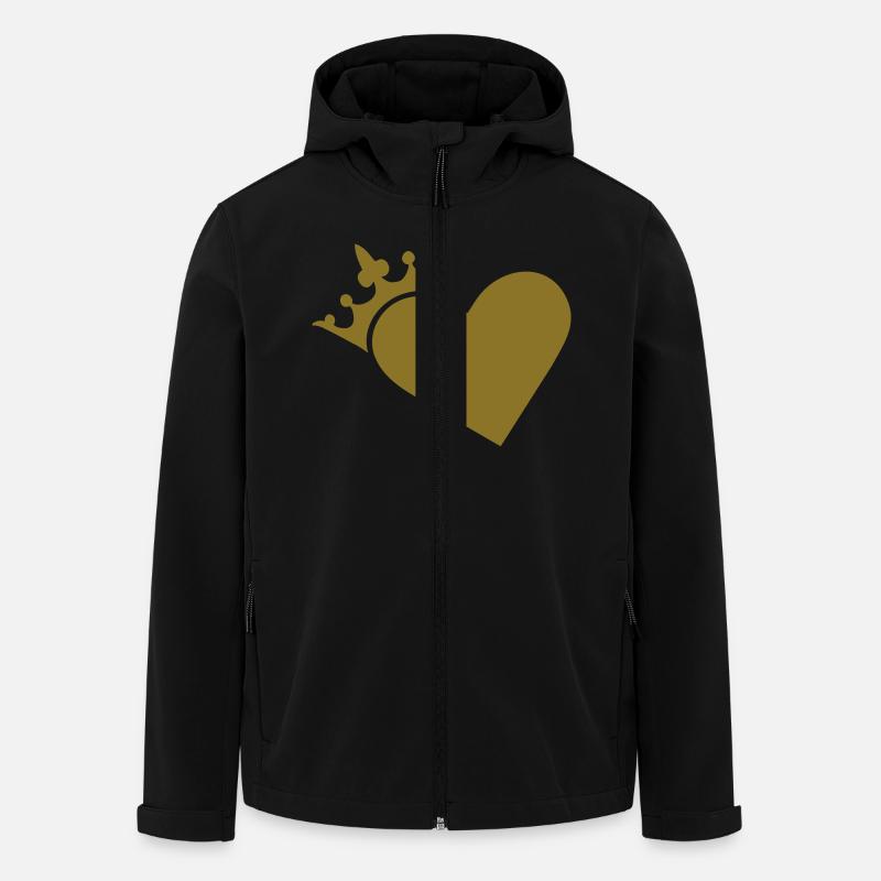 Herz - Recycelte Männer Softshell-Jacke Discoverer von Stanley/Stella - Schwarz