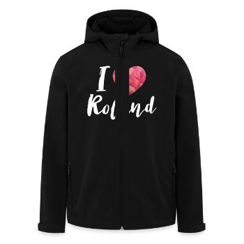 I love Roland Schlager - Recycelte Männer Softshell-Jacke von Stanley/Stella - Schwarz - Vorne - AI Model Male 185 light (185cm)