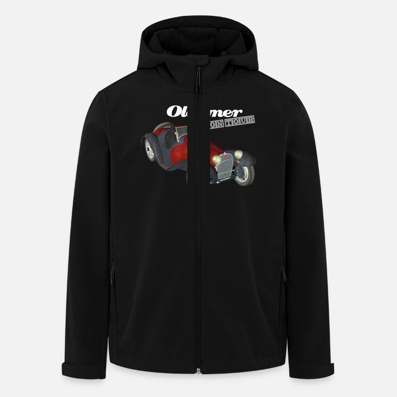 Oldtimer on Tour - Recycelte Männer Softshell-Jacke von Stanley/Stella - Schwarz