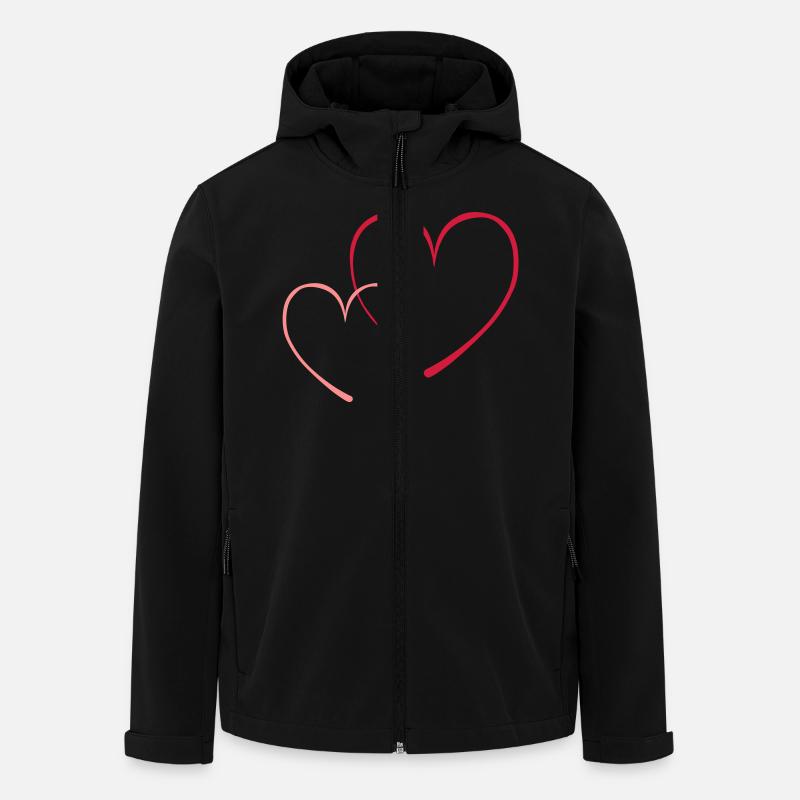 contour_2coeur - Recycelte Männer Softshell-Jacke von Stanley/Stella - Schwarz