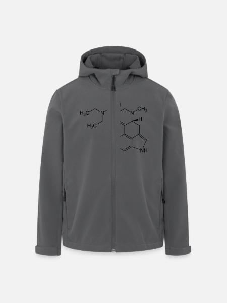 LSD Strukturformel - Recycelte Männer Softshell-Jacke von Stanley/Stella - Schwarz