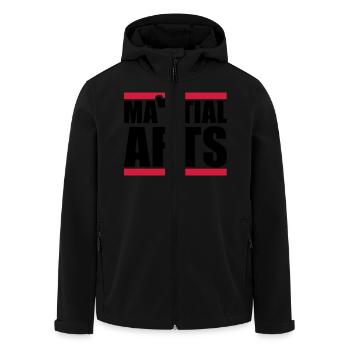 martial_arts_a2 - Veste softshell homme en polyester recyclé Stanley/Stella - noir - Devant - AI Model Male 185 light (185cm)