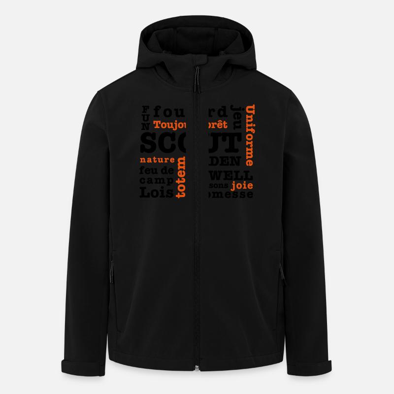 Scout Words - Men’s Recycled Softshell Jacket by Stanley/Stella - black