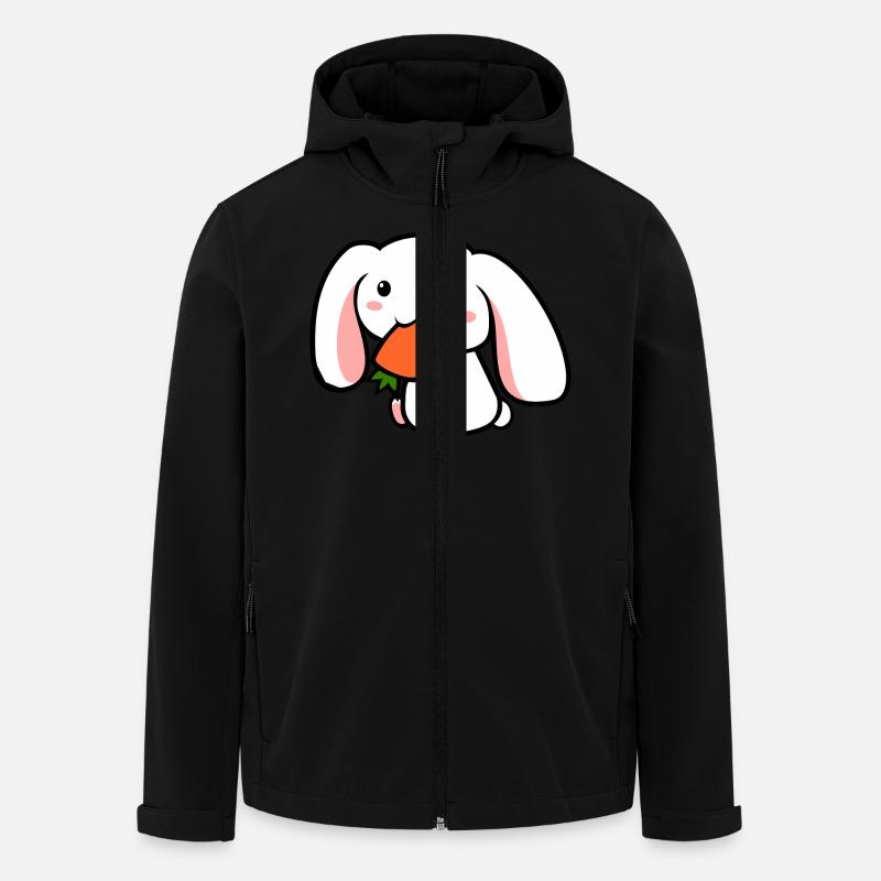 cute_rabbit - Veste softshell homme en polyester recyclé Stanley/Stella - noir