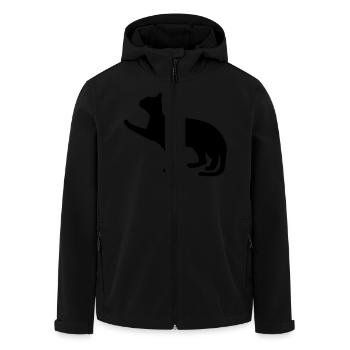 chat - Veste softshell homme en polyester recyclé Stanley/Stella - noir - Devant - AI Model Male 185 light (185cm)