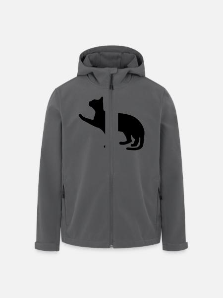 chat - Veste softshell homme en polyester recyclé Stanley/Stella - noir