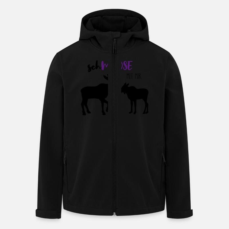 Moose Love - Recycelte Männer Softshell-Jacke von Stanley/Stella - Schwarz