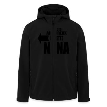 je suis amoureux de cette nana - Veste softshell homme en polyester recyclé Stanley/Stella - noir - Devant - AI Model Male 185 light (185cm)