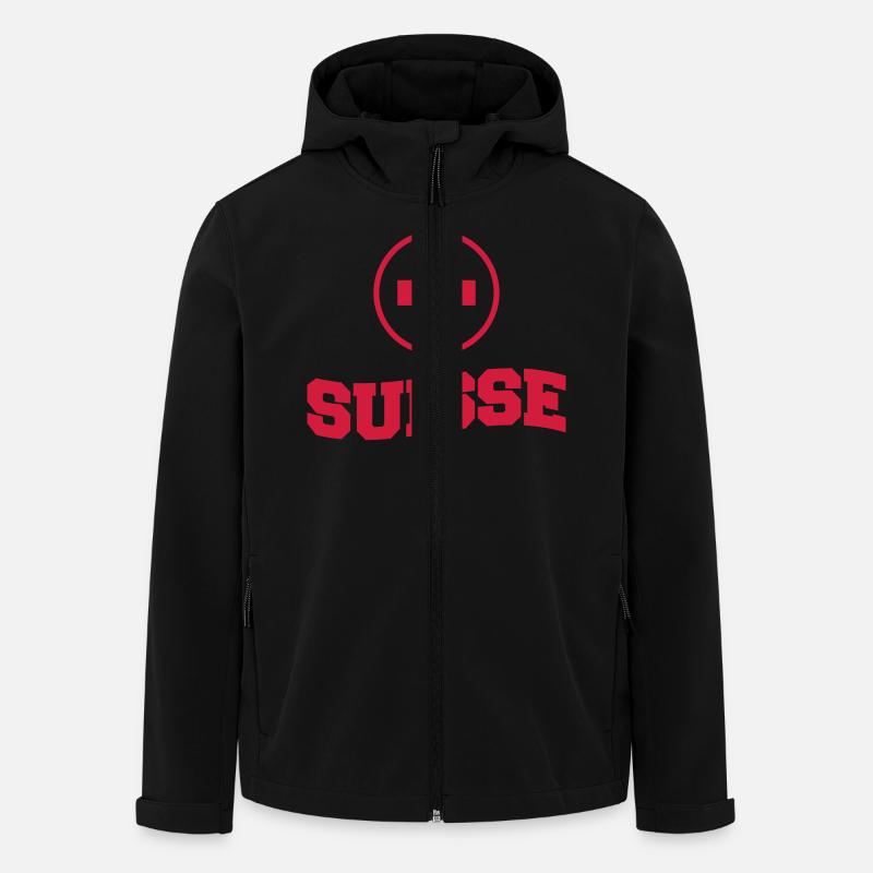 Suisse - Veste softshell homme en polyester recyclé Stanley/Stella - noir