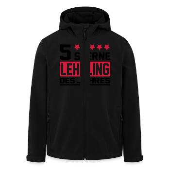 lehrling - Recycelte Männer Softshell-Jacke von Stanley/Stella - Schwarz - Vorne - AI Model Male 185 light (185cm)
