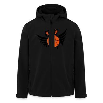 Basketball Blazon Logo Graffiti - Recycelte Männer Softshell-Jacke von Stanley/Stella - Schwarz - Vorne - AI Model Male 185 light (185cm)
