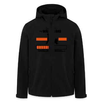 bientôt the walking dad,geek,humour - Veste softshell homme en polyester recyclé Stanley/Stella - noir - Devant - AI Model Male 185 light (185cm)