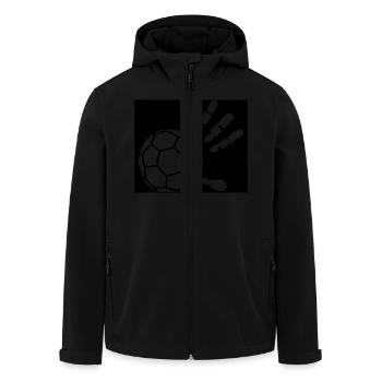 Handball - Recycelte Männer Softshell-Jacke von Stanley/Stella - Schwarz - Vorne - AI Model Male 185 light (185cm)