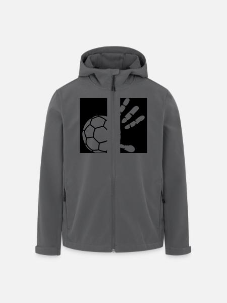 Handball - Recycelte Männer Softshell-Jacke von Stanley/Stella - Schwarz