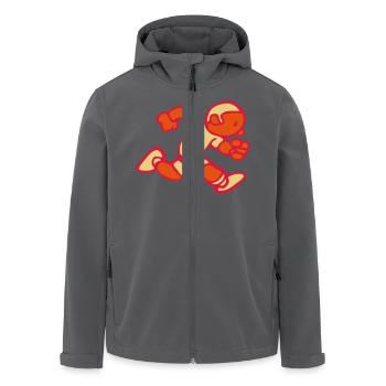 zeichnen laufen joggen laufen lustig vintage run - Recycelte Männer Softshell-Jacke von Stanley/Stella - Schwarz - Vorne - AI Model Male 185 light (185cm)
